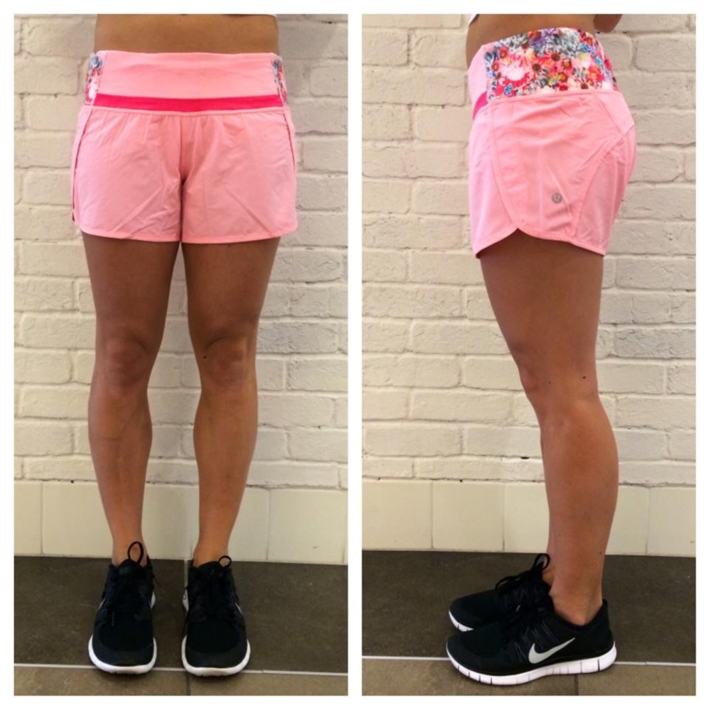 Lululemon Run Times Short in Pink Floral 🌷 size 4